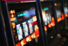 a close-up of a slot machine